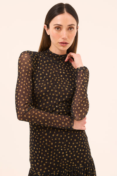 Golden Polka Dot Mesh / XXS