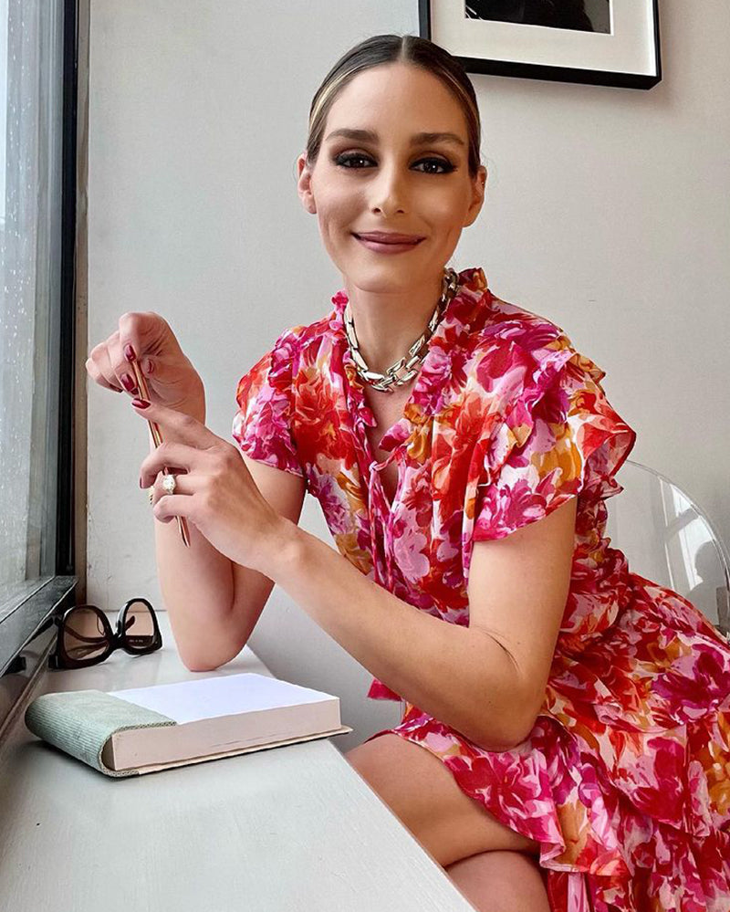olivia palermo midi dress Olivia Palermo Black lace dress