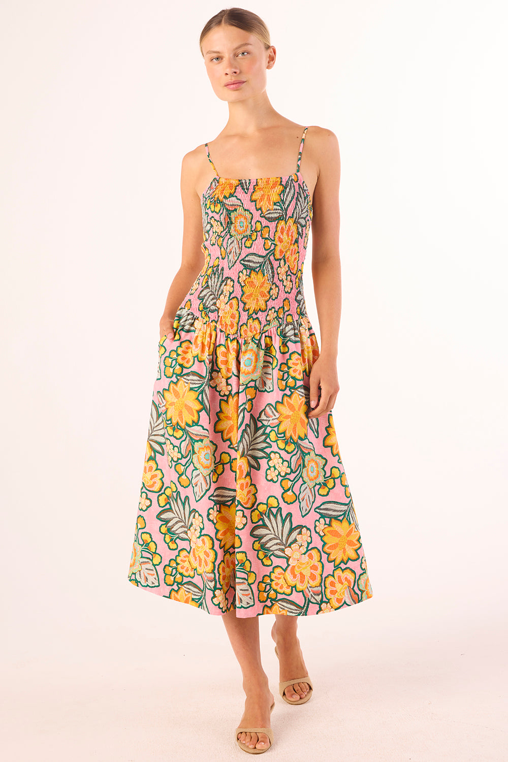 週末10%OFF mame 20PS Flower Printed Dress ROXIE DRESS - MISA Los Angeles