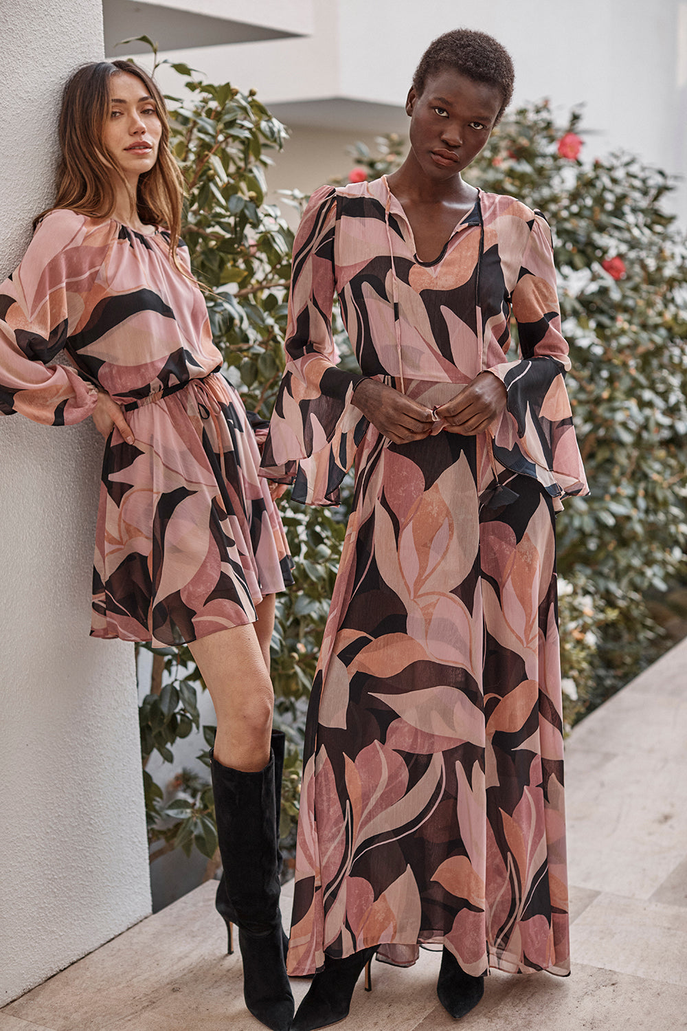 ミストレアス Ribbon Pattern Raffle Shirt Dress ミストレアス Ribbon