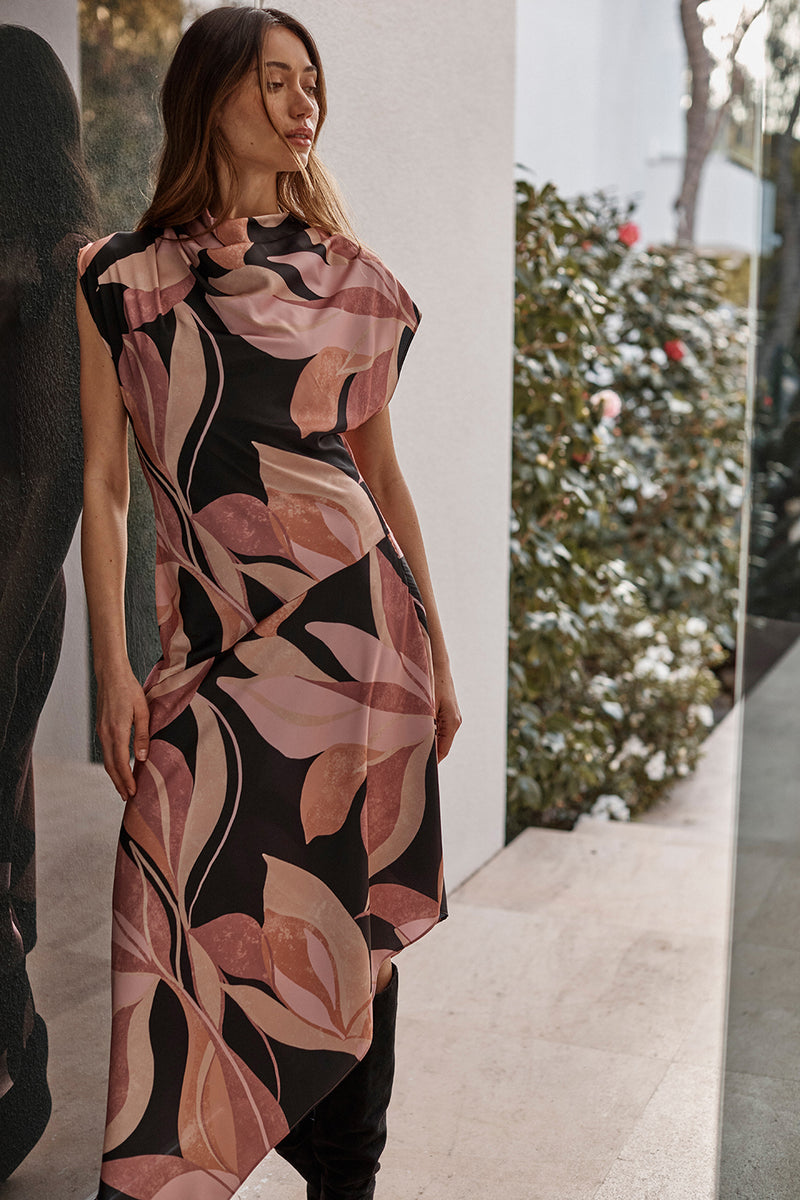Misa Los Angeles Sally Midi Dress In Multi Misa Los Angeles Sally Midi Dress In Multi