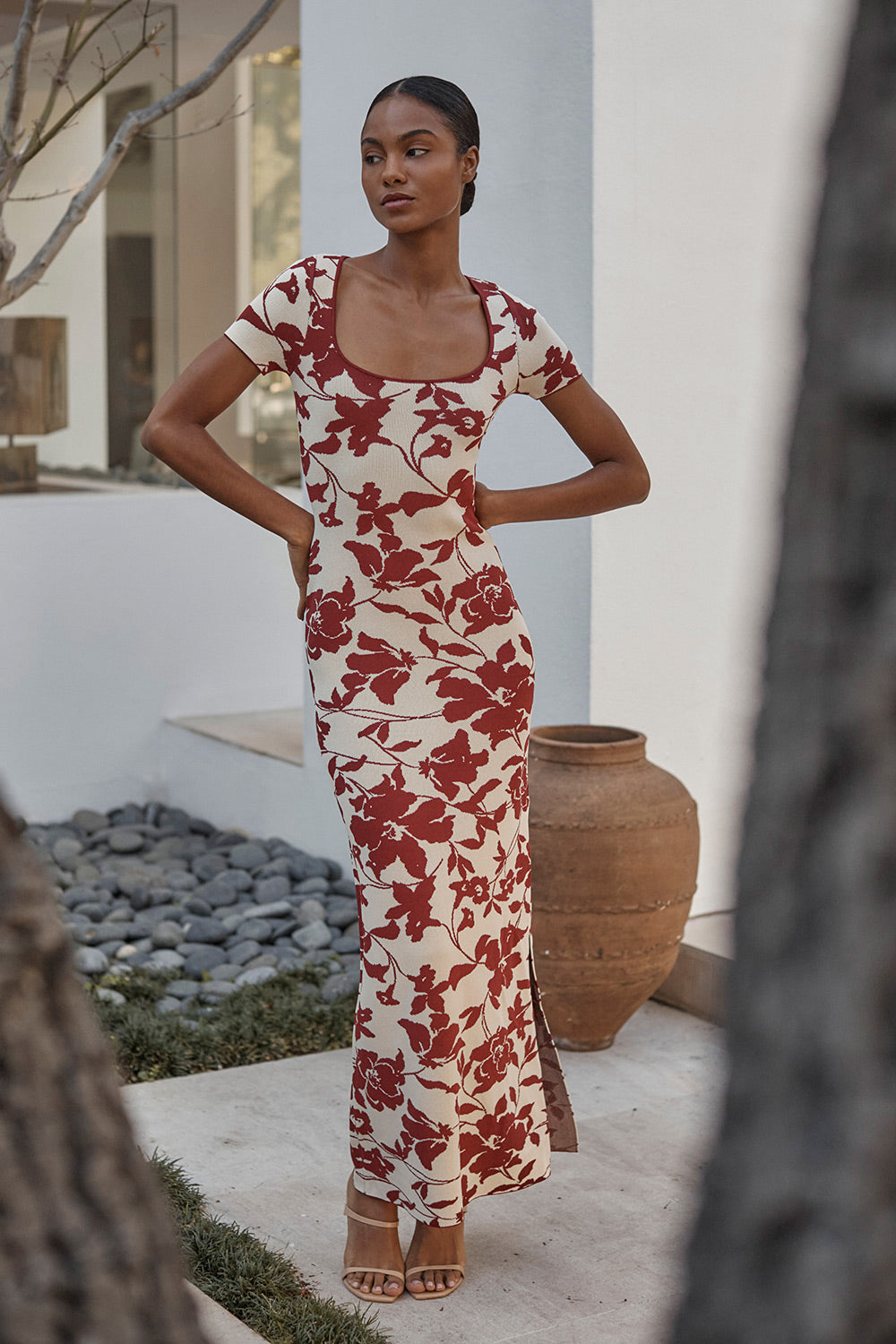 red dresses for women nearby The Bailey Fitted Dress with Lace Details 2 Color:BLACK/CREAM intricate bust cut out Occasion:Wedding Guest Dresses Black Empire Waist Dress