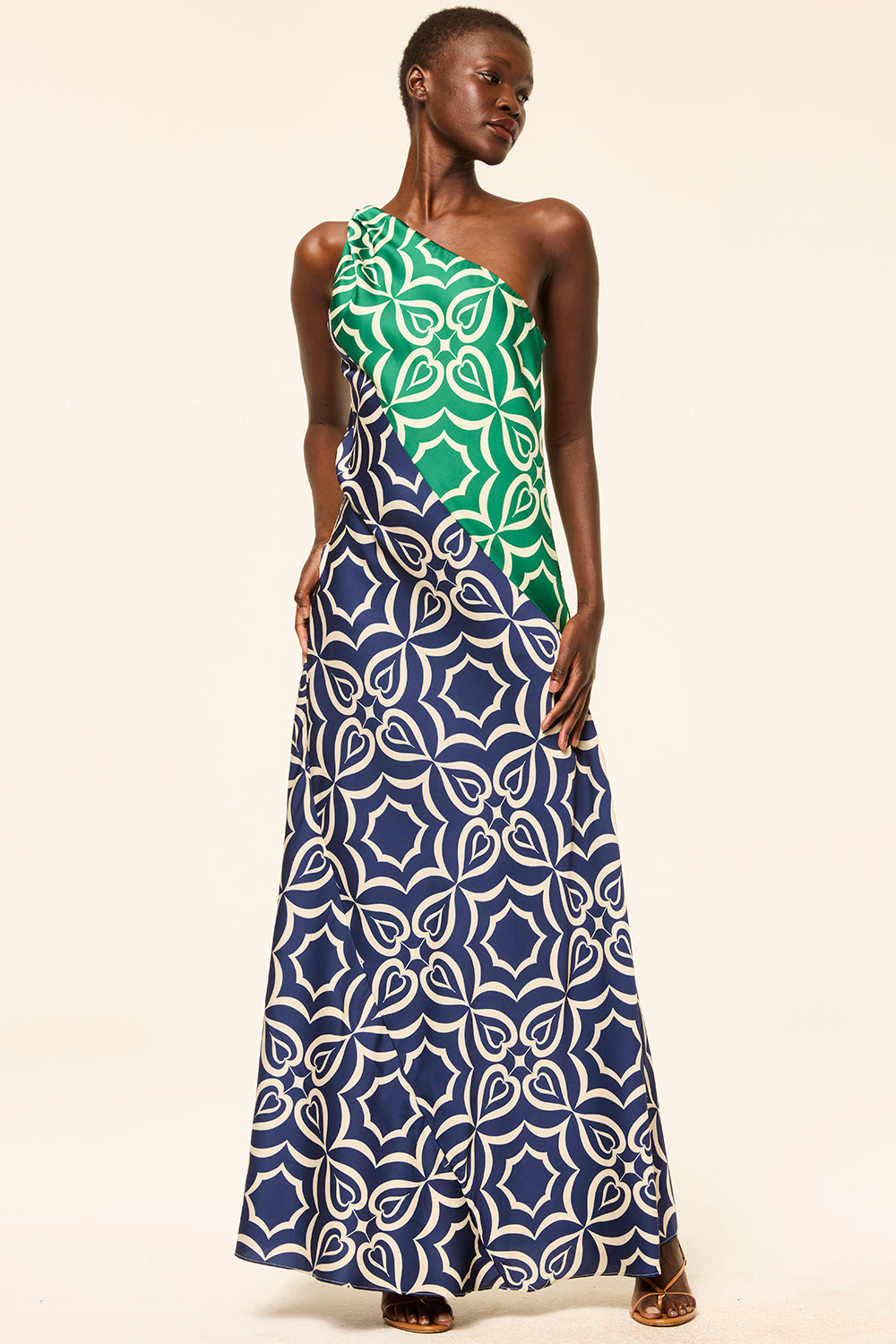 tile print maxi dress MAGDALENE DRESS | MISA Los Angeles