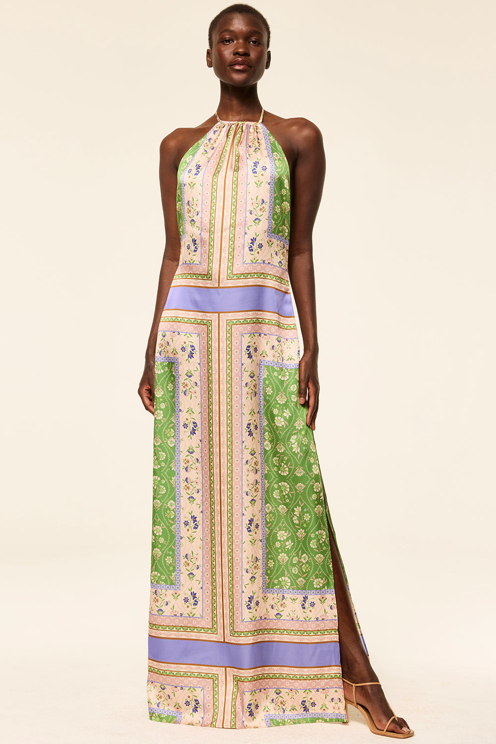 misa green floral dress Misa Perdita Floral Maxi Dress in Verdant Anemone Print – Suite 201 main image 1