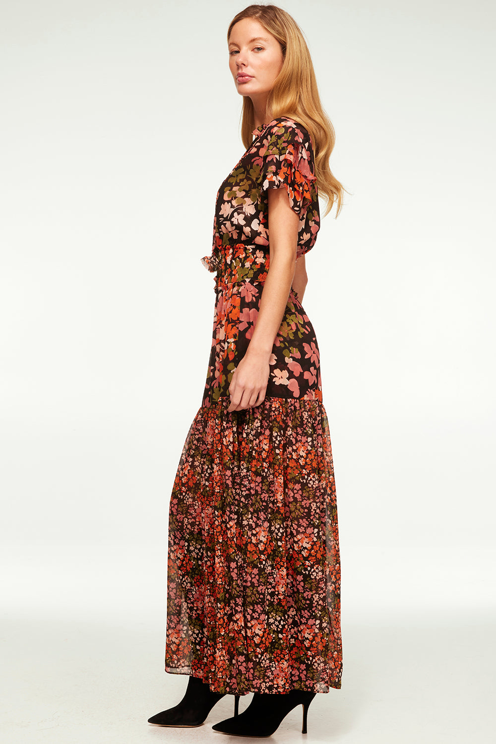 ● I AM MARI ● Acid Puff Flare Chiffon Dress MARIBAR DRESS - MISA Los Angeles
