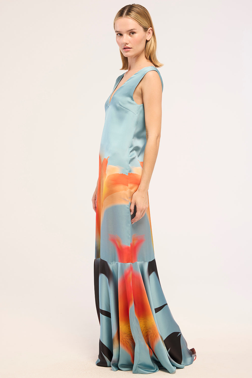 misa maxi dress MISA Los Angeles Amata Ruffle-Trim Maxi Dress