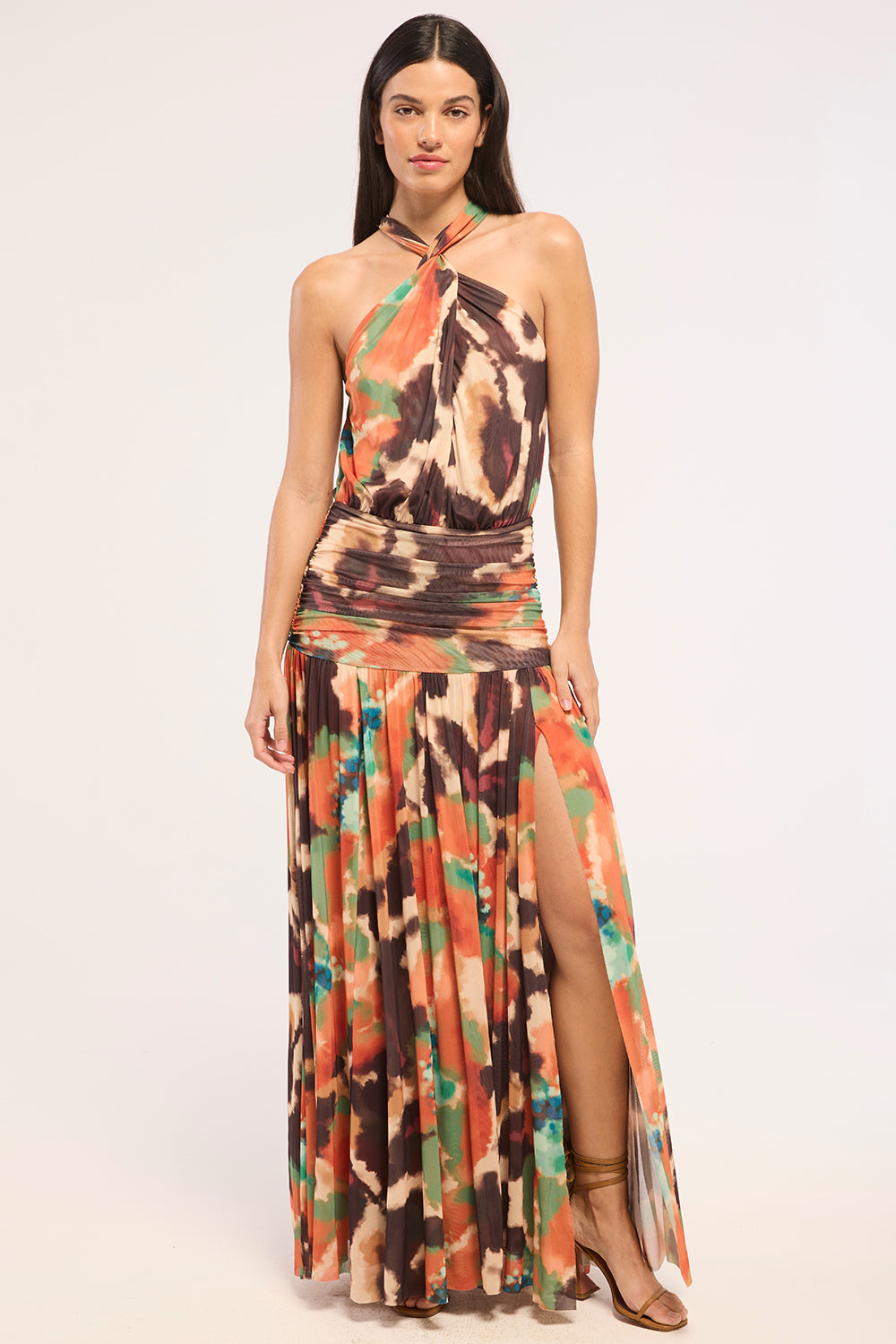 jersey spandex dresses Fitted Beaded Spandex Slit Gown by Tiffany Designs 16086 4 / Amethyst main image 0