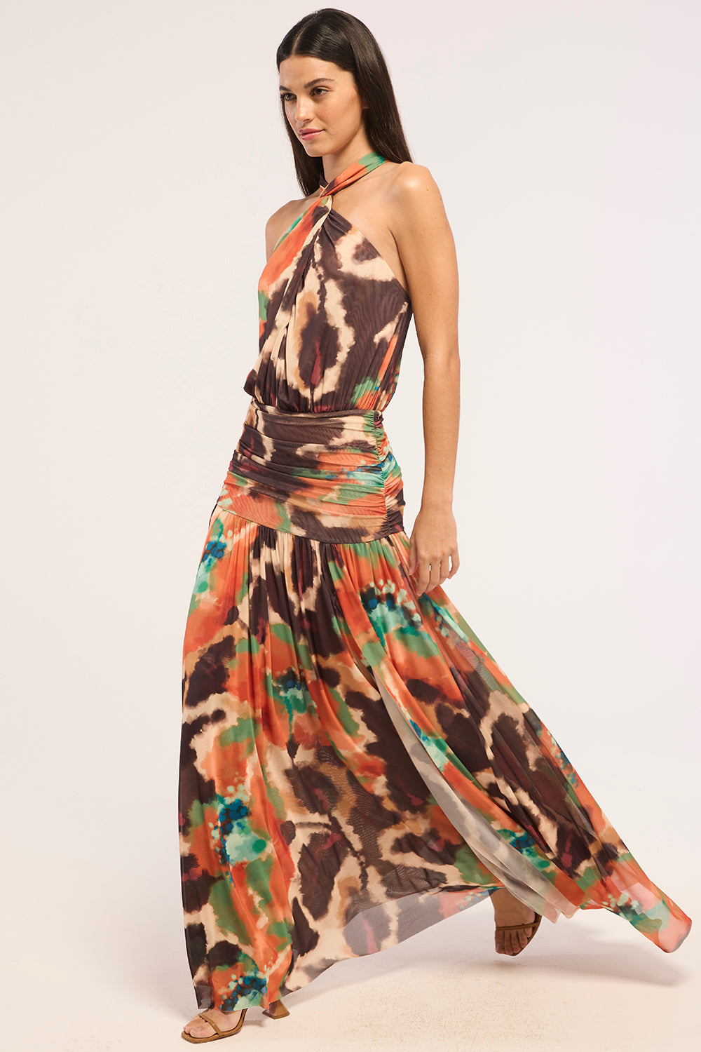 rushes raffia knit midi dress aje AJE (black) Rushes Raffia Knit feather midi main image 1