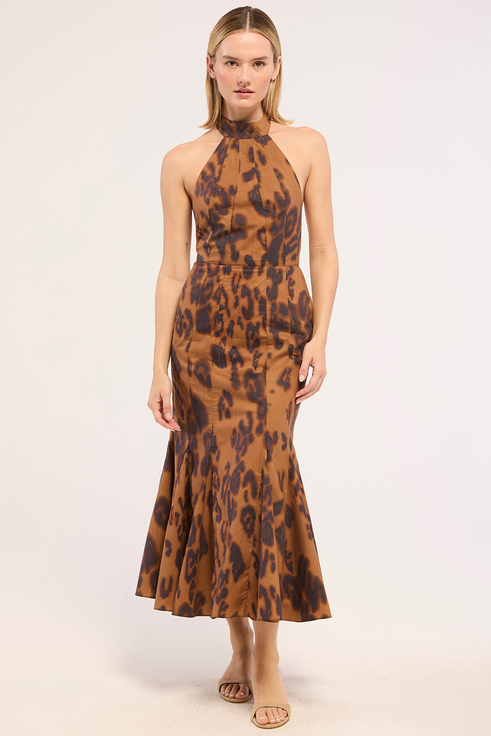 misa los angeles dress Watercolor Flora / XS Blurred Bouquet Poplin / XXS
