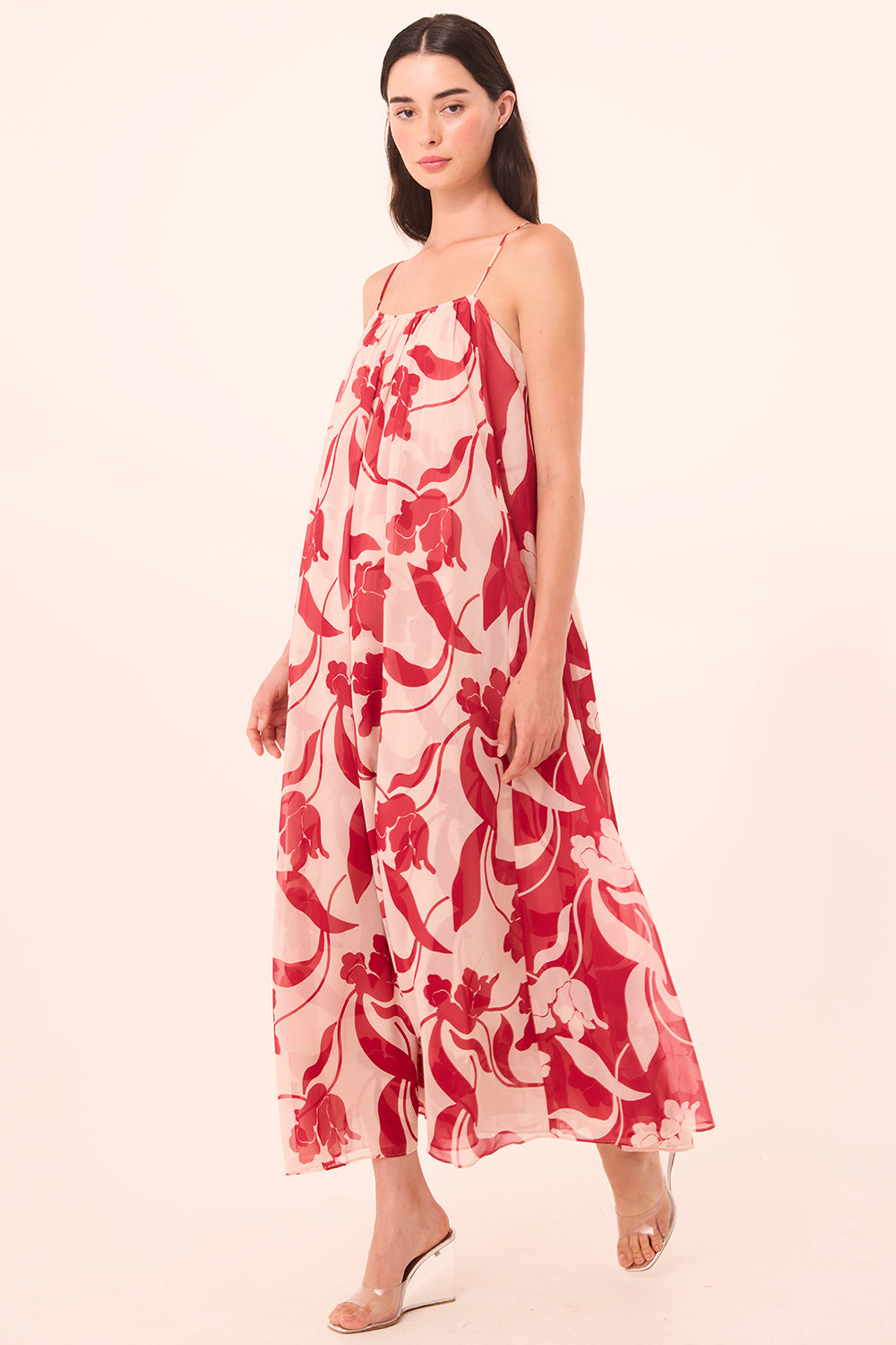 misa los angeles stevie tie-neck tiered floral chiffon midi dress Misa Los Angeles | Dresses | Misa Los Angeles Laysi Chiffon Floral Tier  Midi Dress Spring Bouquet Sz S Oo2