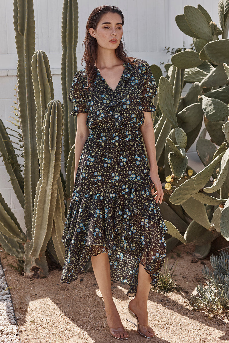 revolve glory mini dress Morning Glory Lattice / XXS