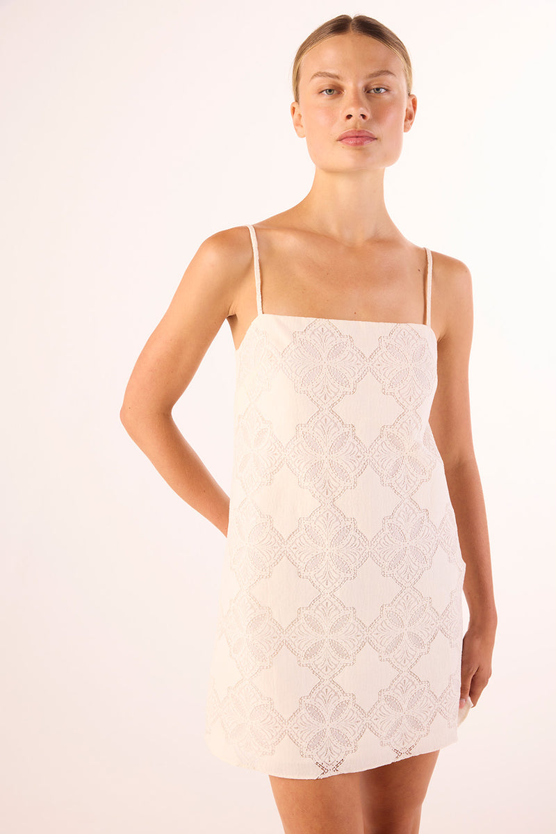 MISA Maxine Dress | Off White | Size S