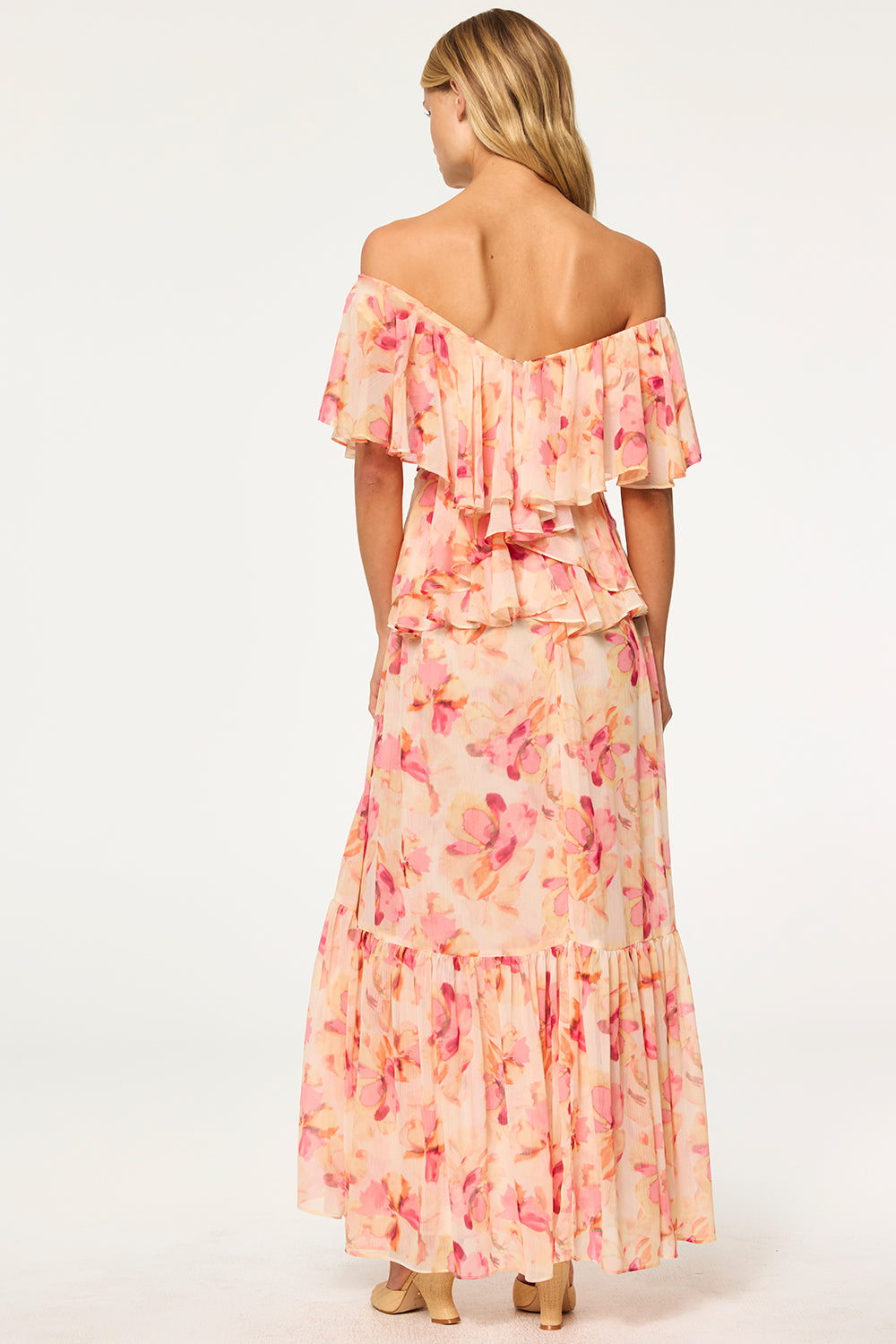 【ISA ARFEN】 abstract floral hem DRESS ACDR102679NC_BLUETROPICAL_1_gr