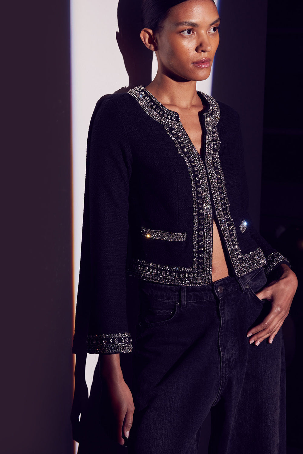 ジャケット・アウター misaSly GRAIN TWEED JACKET Karson-Tweed-Jacket-by-