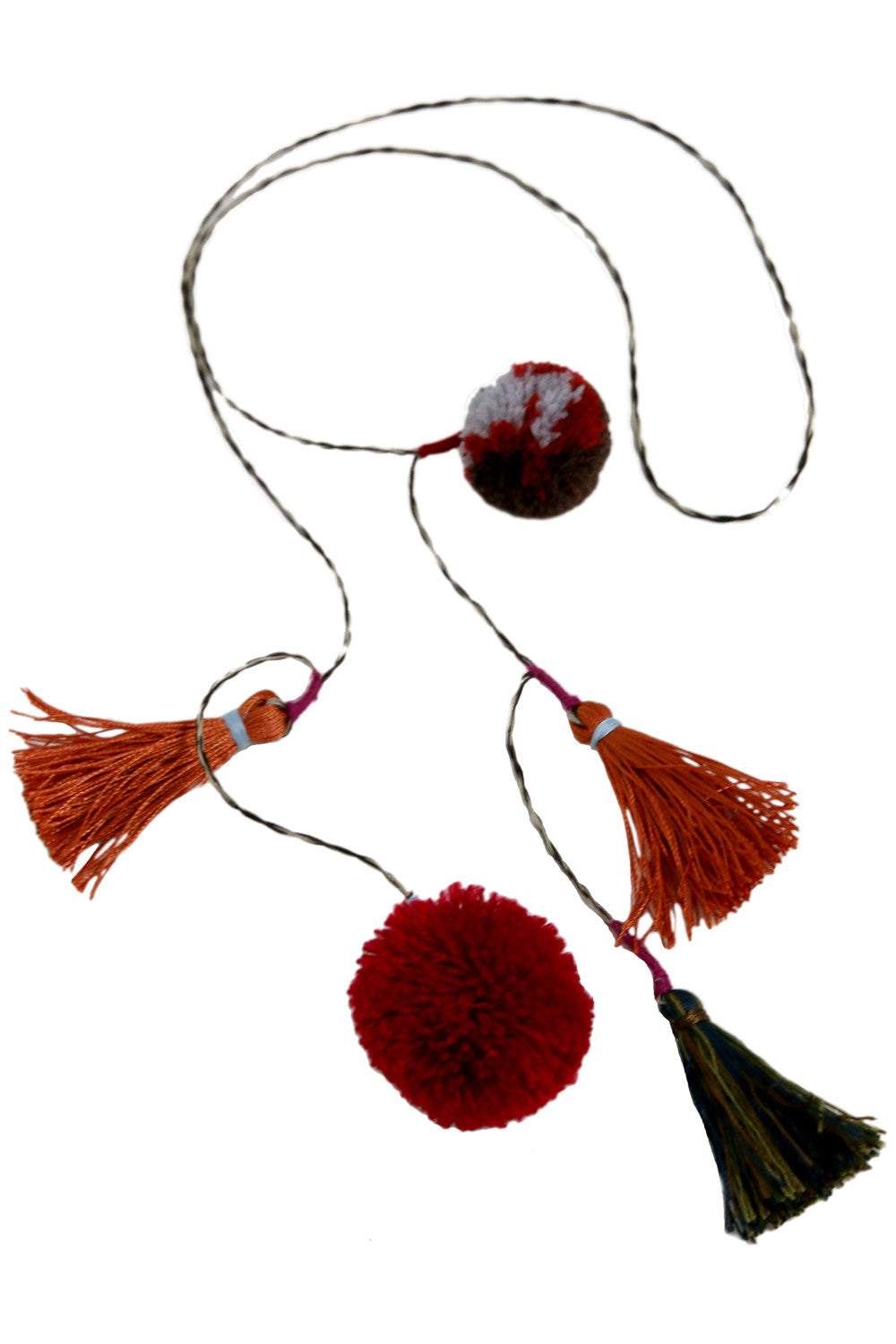 Leandra 'Spice' Pompom Lariat Tassel - MISA Los Angeles