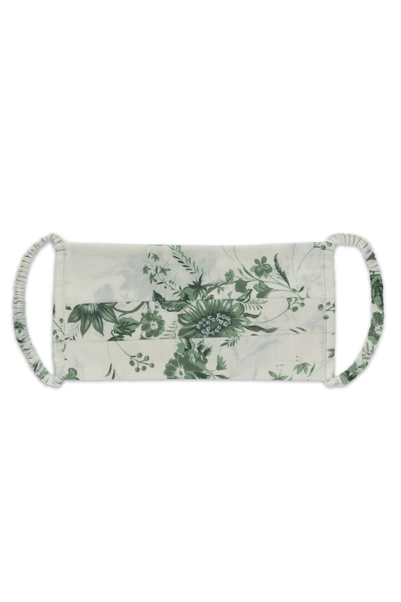 3-PACK SCRUNCHIE FACE MASKS - GREEN PRINT COMBO - MISA Los Angeles